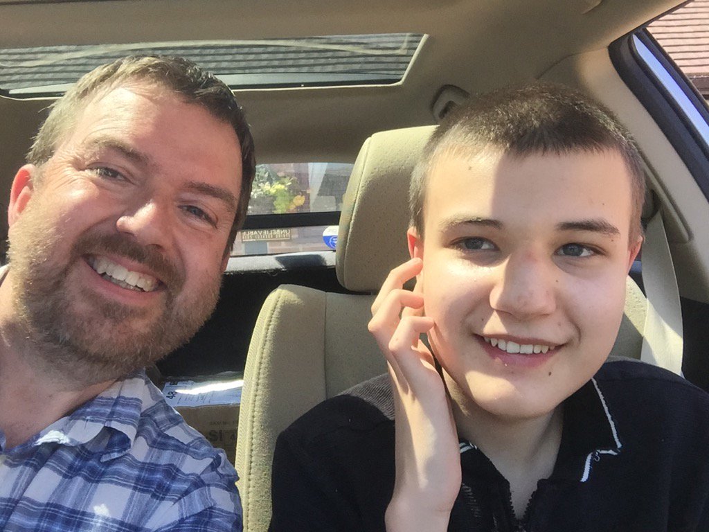 Mark and James in car